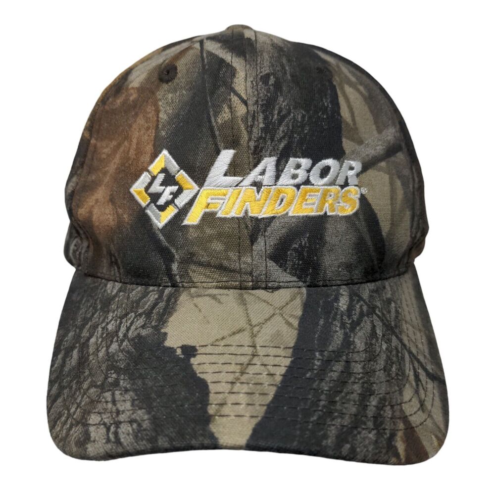 Labor Finders Slideback Hat Camo OSFM Embroidered Realtree Hardwoods